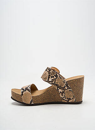Mules/sabots type de semelle amortissante talon de 7 à 9cm marron REQINS femme