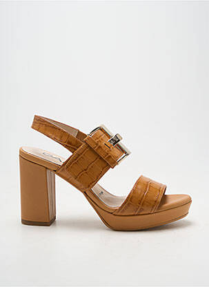 Sandales/nu pieds fermeture boucle(s) talon de 7 à 9cm marron LODI femme