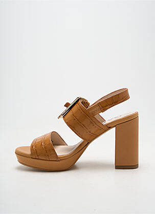 Sandales/nu pieds fermeture boucle(s) talon de 7 à 9cm marron LODI femme