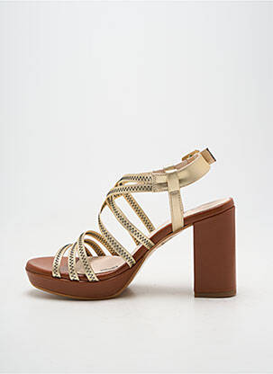 Sandales/nu pieds fermeture boucle(s) talon de 7 à 9cm or LODI femme