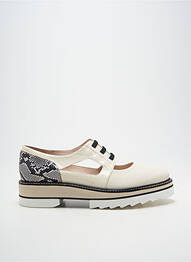 Derbies tissage vernis talon plat jusqu'à 3cm beige LODI femme