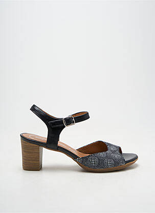 Sandales/nu pieds matière lisse talon de 4 à 6cm noir RAQUEL PEREZ femme
