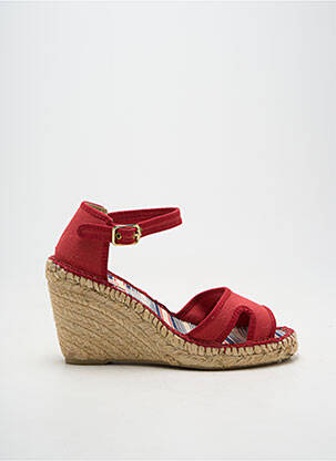 Espadrilles fermeture boucle(s) talon de 7 à 9cm rouge PARE GABIA femme