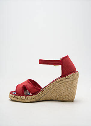 Espadrilles fermeture boucle(s) talon de 7 à 9cm rouge PARE GABIA femme