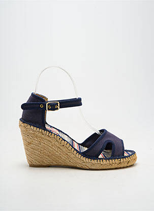 Espadrilles fermeture boucle(s) talon de 7 à 9cm bleu PARE GABIA femme