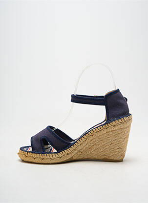 Espadrilles fermeture boucle(s) talon de 7 à 9cm bleu PARE GABIA femme