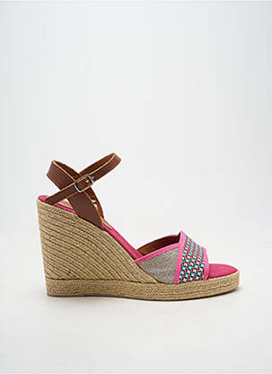 Espadrilles fermeture boucle(s) talon haut de 10cm et plus rose PARE GABIA femme