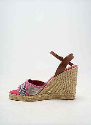 Espadrilles fermeture boucle(s) talon haut de 10cm et plus rose PARE GABIA femme