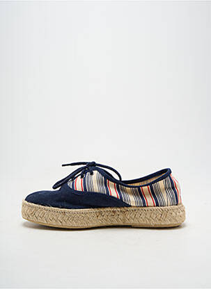 Espadrilles fermeture lacets talon plat jusqu'à 3cm bleu PARE GABIA femme