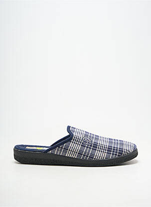 Chaussons/pantoufles bout rond bout rond bleu ROAL homme