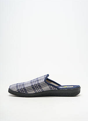 Chaussons/pantoufles bout rond bout rond bleu ROAL homme