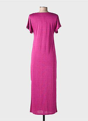 Robe longue manches courtes manches courtes violet GRACE & MILA femme