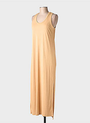 Robe longue sans manche sans manche beige PAKO LITTO femme