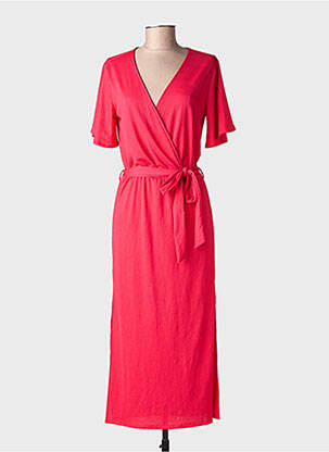 Robe longue manches courtes manches courtes rouge GARCIA femme