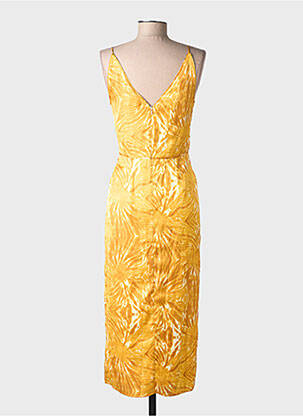 Robe longue imprimé fantaisie fines bretelles jaune SCOTCH & SODA femme