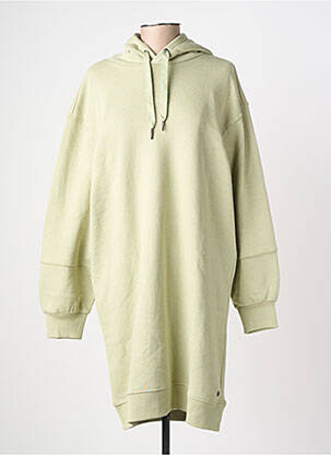 Robe mi-longue manches longues manches longues vert GARCIA femme