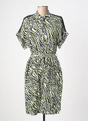 Robe mi-longue manches courtes manches courtes vert FREEMAN T.PORTER femme