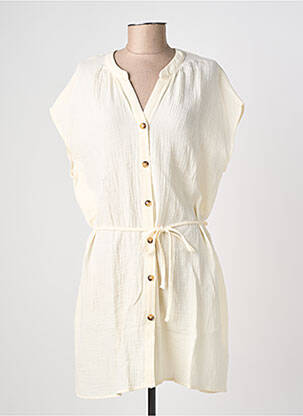 Tunique manches courtes coupe cintrée beige GRACE & MILA femme