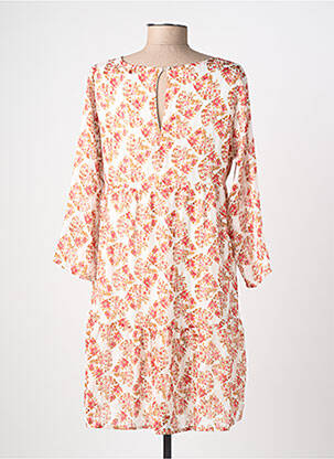 Robe courte coupe fluide manches 3/4 orange LA PETITE ETOILE femme