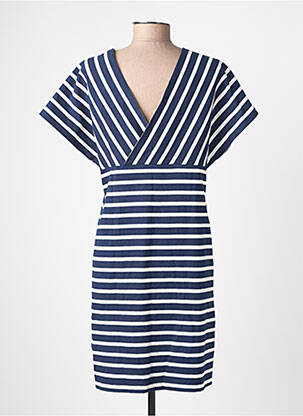 Robe courte manches courtes manches courtes bleu ROYAL MER femme