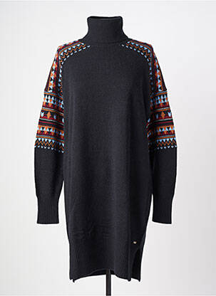 Robe pull stretch manches longues noir SCOTCH & SODA femme