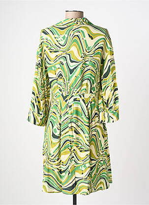 Robe courte manches 3/4 manches 3/4 vert FREEMAN T.PORTER femme