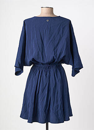 Robe courte manches 3/4 manches 3/4 bleu PLEASE femme
