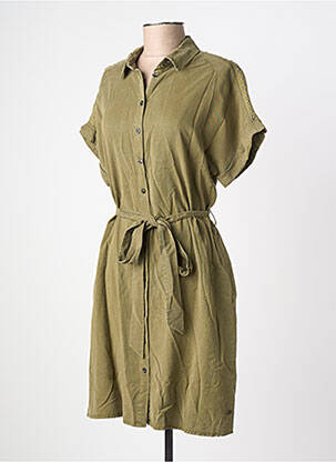 Robe courte manches courtes manches courtes vert FREEMAN T.PORTER femme