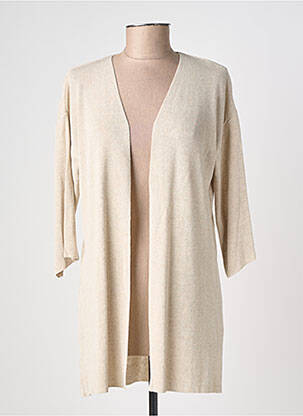 Gilet manches longues manches 3/4 beige MUS & BOMBON femme