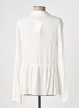 Chemisier tissage crêpe manches longues blanc ANDY & LUCY femme