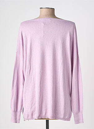 Pull col v manches longues violet GRACE & MILA femme
