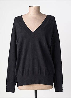 Pull col v manches longues noir BEST MOUNTAIN femme