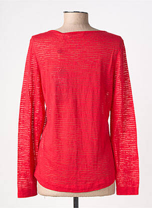 Top stretch manches longues rouge GARCIA femme