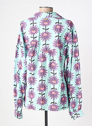 Chemisier imprimé fleurs manches longues bleu POM AMSTERDAM femme