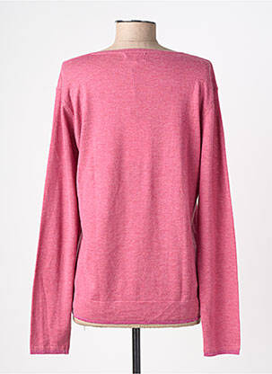 Pull tissage chiné manches longues rose FREEMAN T.PORTER femme