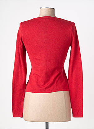 Gilet manches longues col rond rouge KING LOUIE femme