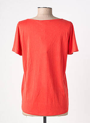 T-shirt col v manches courtes orange GARCIA femme