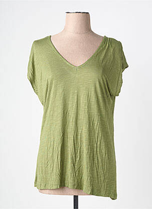 T-shirt col v manches courtes vert TIFFOSI femme