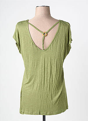 T-shirt col v manches courtes vert TIFFOSI femme