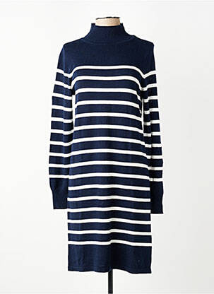 Robe pull stretch manches longues bleu BREIZH ANGEL femme