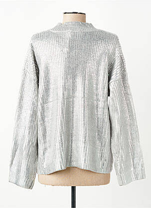 Pull coupe cintrée manches longues argent COMPAÑIA FANTASTICA femme
