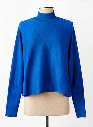 Pull coupe droite manches longues bleu COMPAÑIA FANTASTICA femme