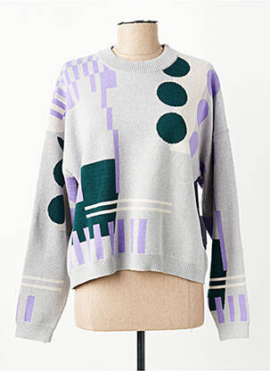 Pull stretch manches longues gris VOLCOM femme