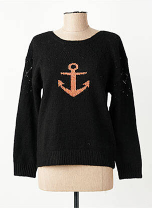 Pull stretch manches longues noir BREIZH ANGEL femme
