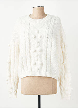 Pull stretch manches longues blanc ANDY & LUCY femme