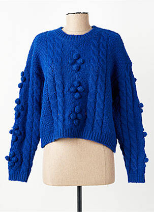 Pull stretch manches longues bleu ANDY & LUCY femme