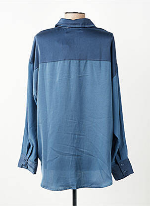 Chemisier coupe fluide manches longues bleu CHERRY PARIS femme