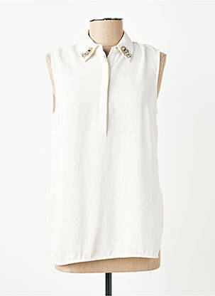 Blouse légère et transparente sans manche blanc SCHOOL RAG femme
