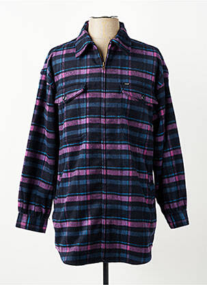 Manteau long coupe droite sans capuche violet LEE femme