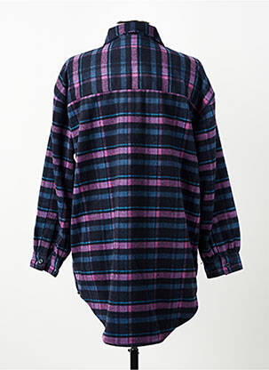 Manteau long coupe droite sans capuche violet LEE femme